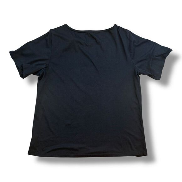 Bay Studio Black Short Sleeve Crew Neck Tee Sz 1 X - Picture 5 of 9